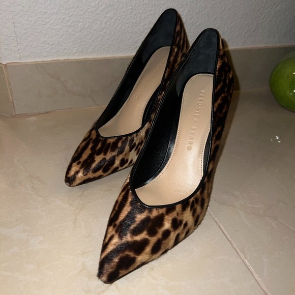 SOLDVeronica Beard Champlain Leopard Calf Hair Leather Pumps - Picture 5 of 6